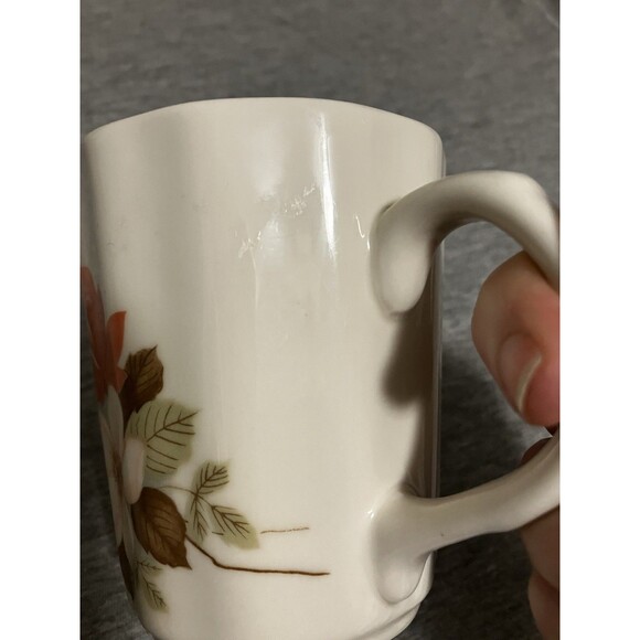 Vintage MCM Wild Rose Coffee MUG: 1950s Marke Ivory China" FashionWare 1942". - Picture 8 of 9